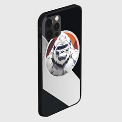 Чехол для iPhone 12 Pro Белая горилла, цвет: 3D-черный — фото 2