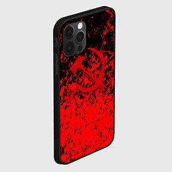 Чехол для iPhone 12 Pro Ссср в красках серп и молот, цвет: 3D-черный — фото 2