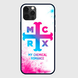 Чехол для iPhone 12 Pro My Chemical Romance neon gradient style, цвет: 3D-черный
