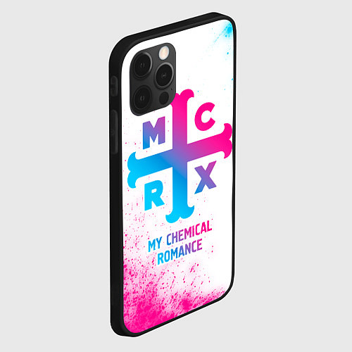 Чехол iPhone 12 Pro My Chemical Romance neon gradient style / 3D-Черный – фото 2