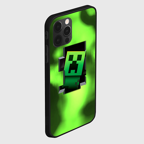 Чехол iPhone 12 Pro Creeper acid / 3D-Черный – фото 2