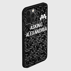 Чехол для iPhone 12 Pro Asking Alexandria glitch на темном фоне: символ св, цвет: 3D-черный — фото 2