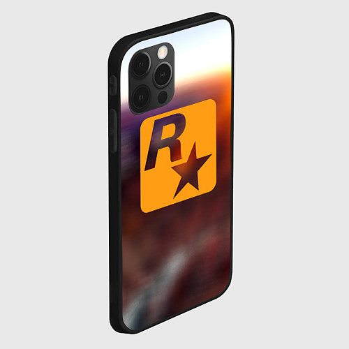 Чехол iPhone 12 Pro Grand Theft Auto rockstar game / 3D-Черный – фото 2