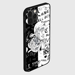 Чехол для iPhone 12 Pro Lil peep logo rap, цвет: 3D-черный — фото 2