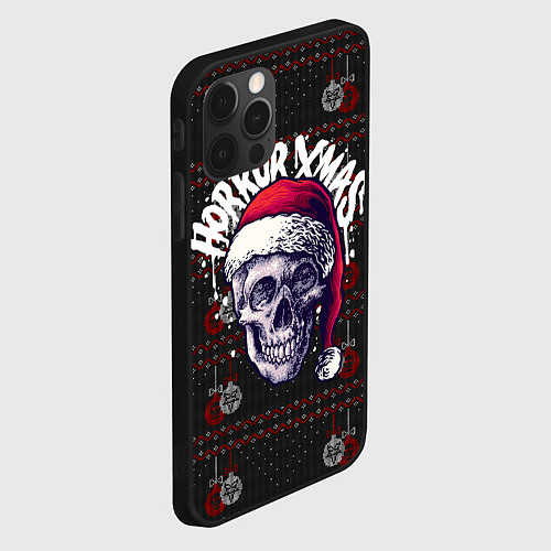 Чехол iPhone 12 Pro Horror xmas / 3D-Черный – фото 2