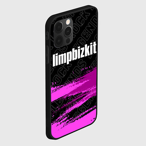 Чехол iPhone 12 Pro Limp Bizkit rock legends: символ сверху / 3D-Черный – фото 2