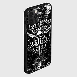 Чехол для iPhone 12 Pro Baldurs gate 3 - black and white, цвет: 3D-черный — фото 2