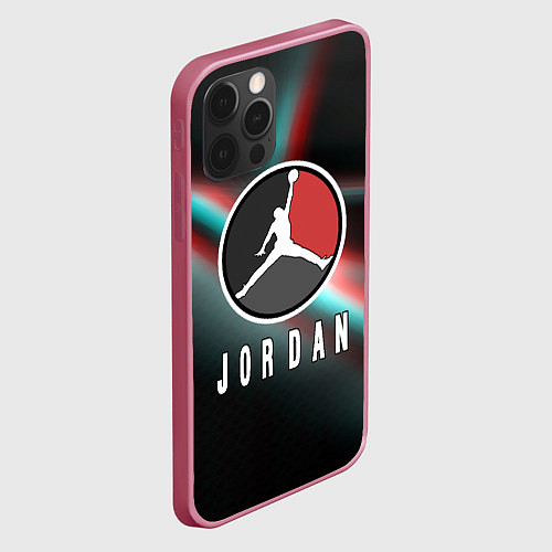 Чехол iPhone 12 Pro Nba jordan sport / 3D-Малиновый – фото 2