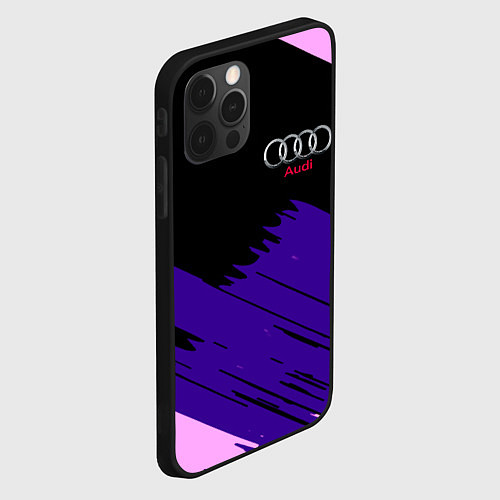 Чехол iPhone 12 Pro Audi stripes / 3D-Черный – фото 2