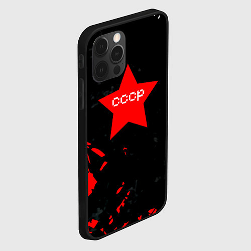Чехол iPhone 12 Pro Звезда символ СССР / 3D-Черный – фото 2