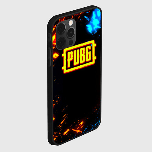 Чехол iPhone 12 Pro Pubg storm искры / 3D-Черный – фото 2