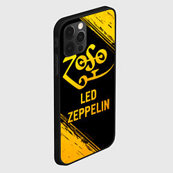 Чехол для iPhone 12 Pro Led Zeppelin - gold gradient, цвет: 3D-черный — фото 2