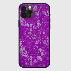 Чехол iPhone 12 Pro Белые лепестки на розовом фоне