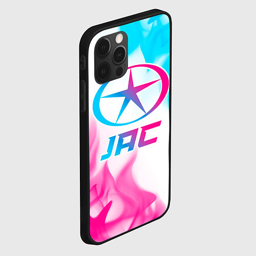 Чехол iPhone 12 Pro JAC neon gradient style / 3D-Черный – фото 2