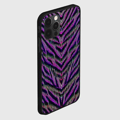Чехол iPhone 12 Pro Mirror abstraction - neural network / 3D-Черный – фото 2
