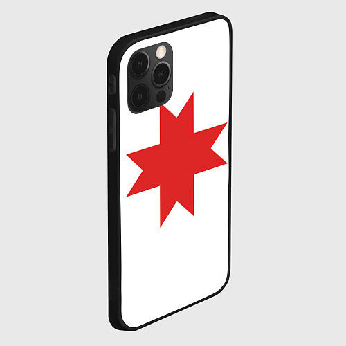 Чехол iPhone 12 Pro Флаг Удмуртии / 3D-Черный – фото 2