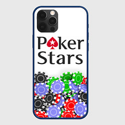 Чехол для iPhone 12 Pro Poker - игра для удачливых, цвет: 3D-тёмно-синий