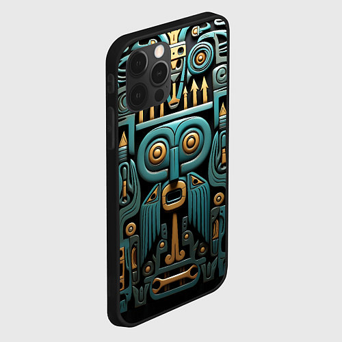 Чехол iPhone 12 Pro Рисунок в египетском стиле / 3D-Черный – фото 2