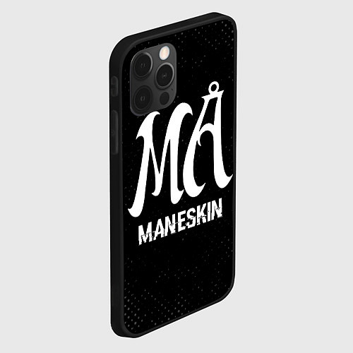 Чехол iPhone 12 Pro Maneskin glitch на темном фоне / 3D-Черный – фото 2