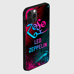 Чехол для iPhone 12 Pro Led Zeppelin - neon gradient, цвет: 3D-черный — фото 2