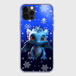 Чехол для iPhone 12 Pro Малыш дракон, цвет: 3D-светло-сиреневый