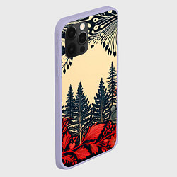 Чехол для iPhone 12 Pro Новогодний лес, цвет: 3D-светло-сиреневый — фото 2