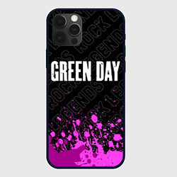 Чехол для iPhone 12 Pro Green Day rock legends посередине, цвет: 3D-черный