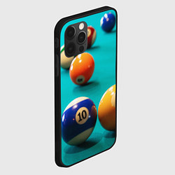 Чехол для iPhone 12 Pro Бильярдные шары, цвет: 3D-черный — фото 2