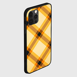 Чехол для iPhone 12 Pro Желтая шотландская клетка, цвет: 3D-черный — фото 2