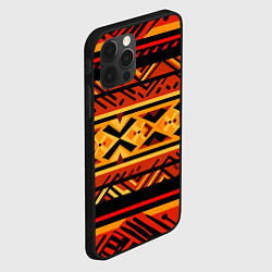 Чехол для iPhone 12 Pro Узор в этническом стиле масаев, цвет: 3D-черный — фото 2
