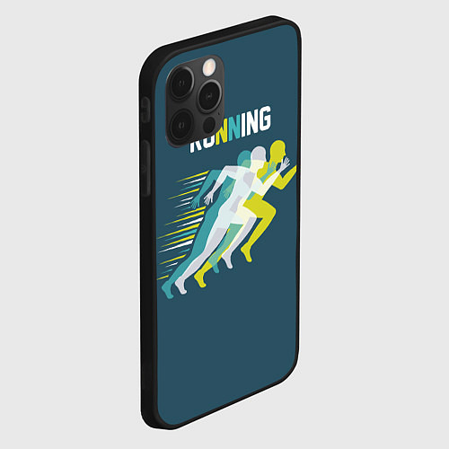 Чехол iPhone 12 Pro Бег / 3D-Черный – фото 2
