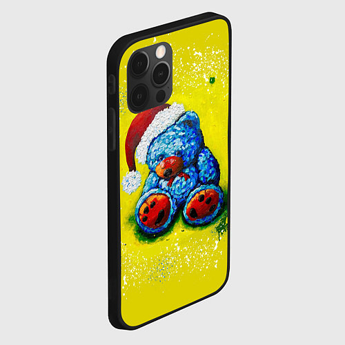 Чехол iPhone 12 Pro Плюшевый Санта Клаус / 3D-Черный – фото 2
