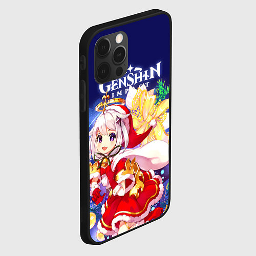 Чехол iPhone 12 Pro Paimon: Genshin Impact / 3D-Черный – фото 2