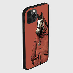 Чехол для iPhone 12 Pro Конь в красном пальто, цвет: 3D-черный — фото 2