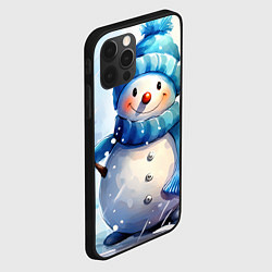 Чехол для iPhone 12 Pro Большой снеговик, цвет: 3D-черный — фото 2