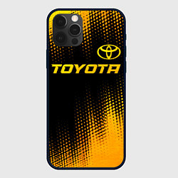 Чехол для iPhone 12 Pro Toyota - gold gradient посередине, цвет: 3D-черный
