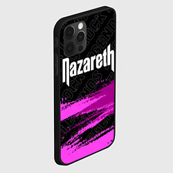 Чехол для iPhone 12 Pro Nazareth rock legends посередине, цвет: 3D-черный — фото 2