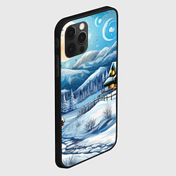 Чехол для iPhone 12 Pro Зима предновогоднее настроение, цвет: 3D-черный — фото 2