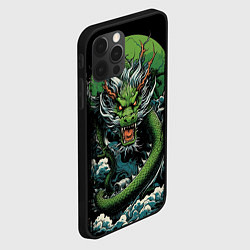 Чехол для iPhone 12 Pro Зеленый дракон символ 2024, цвет: 3D-черный — фото 2