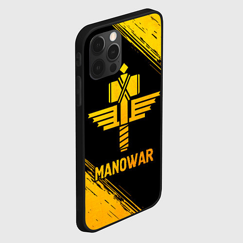 Чехол iPhone 12 Pro Manowar - gold gradient / 3D-Черный – фото 2