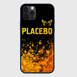 Чехол для iPhone 12 Pro Placebo - gold gradient посередине, цвет: 3D-черный