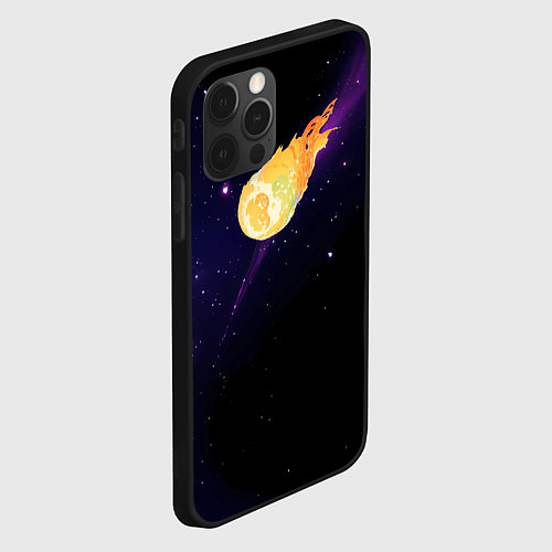 Чехол iPhone 12 Pro Магическая комета и обыденный космос / 3D-Черный – фото 2