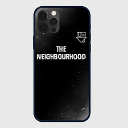Чехол для iPhone 12 Pro The Neighbourhood glitch на темном фоне посередине, цвет: 3D-черный