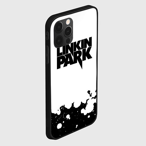 Чехол iPhone 12 Pro Linkin park black album / 3D-Черный – фото 2