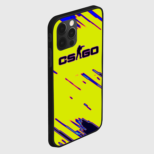 Чехол iPhone 12 Pro Counter strike neon yellow / 3D-Черный – фото 2