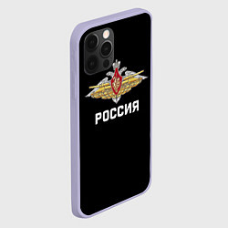 Чехол для iPhone 12 Pro Армия России герб, цвет: 3D-светло-сиреневый — фото 2