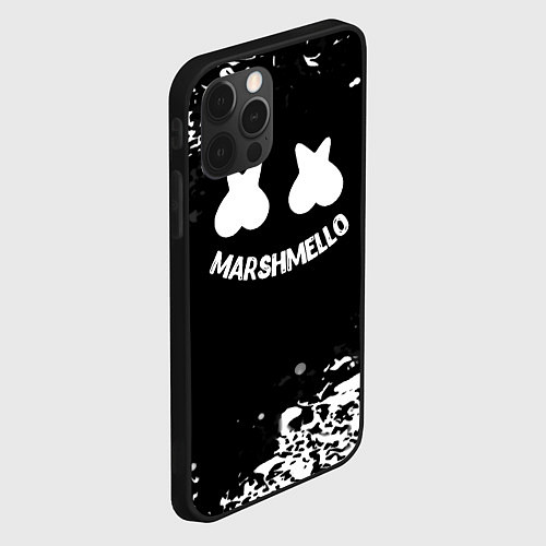 Чехол iPhone 12 Pro Marshmello splash / 3D-Черный – фото 2