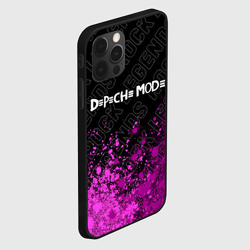Чехол iPhone 12 Pro Depeche Mode rock legends посередине / 3D-Черный – фото 2