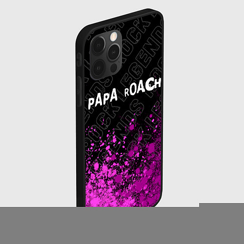 Чехол iPhone 12 Pro Papa Roach rock legends посередине / 3D-Черный – фото 2