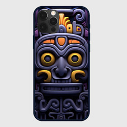 Чехол для iPhone 12 Pro Орнамент в стиле ацтеков, цвет: 3D-черный